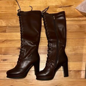Steampunk lace up boot size 8 NEW